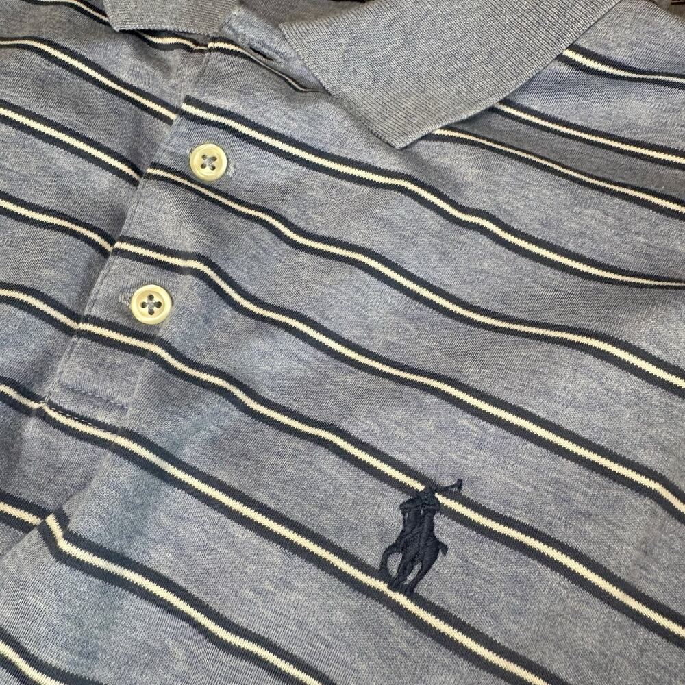 Polo Ralph Lauren Classic Fit Short Sleeve Shirt Blue White Stripes Men’s Large - Picture 8 of 8